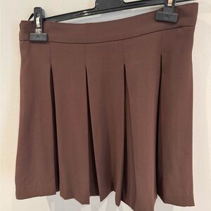 Babaton Chocolate Brown Mini Skirt